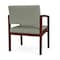 Lesro Lenox Wood Wide Guest Chair Wood Frame, Mahogany, OH Eucalyptus Upholstery LW1201 - alternate 2